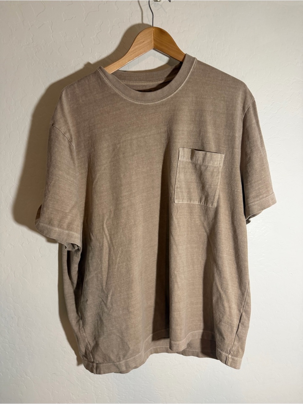 Madewell Men’s Relaxed Pocket Tee Tan Khaki Brown Short Sleeve XL